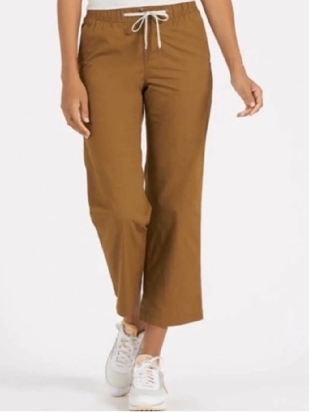 Vuori Ripstop Wide Leg Cropped Pants Size Small Organic Cotton In Tobacco Brown